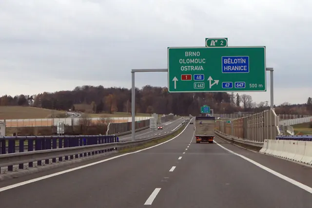 Dojazd do utostrady Brno - Ostrava fot.skionline.pl
