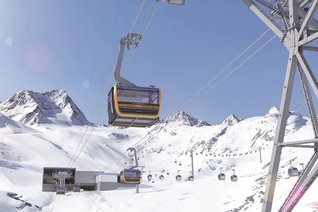 Nowa kolej gondolowa 3S Eisgratbahn na Lodowiec Stubai