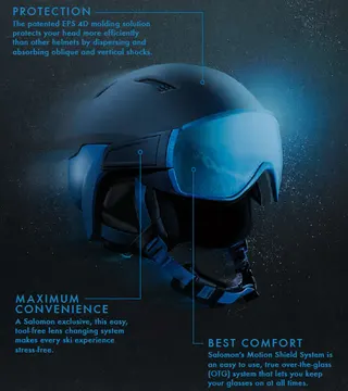Kask i gogle Salomon dla bezpieczeństwa