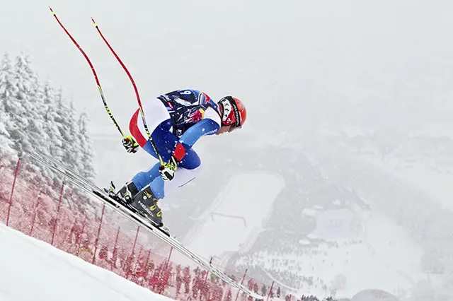 Didier Cuche na trasie Streif w Kitzbuehel fot. Red Bull