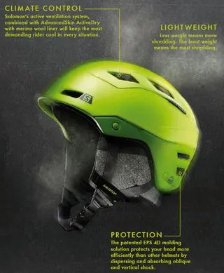 Kask i gogle Salomon dla bezpieczeństwa