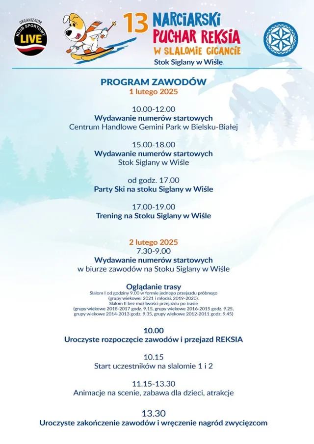 Ostatnie dni zapisów na 13 Narciarski Puchar Reksia