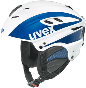 kaski narciarskie Uvex X-ride motion race - biało/niebieski