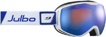 gogle narciarskie Julbo Ison DLX (Cat 2) White / Blue Orange Screen + Blue Flash