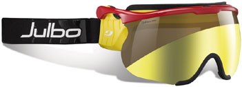 Julbo Sniper L (Cat 1 to 3) Shiny Red / Yellow + Light Gold Flash