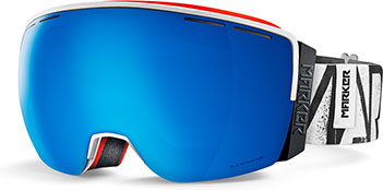 gogle narciarskie Marker 3D+ WHITE BLUE HD MIRROR