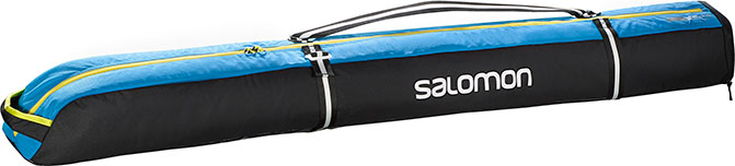 torby, plecaki, pokrowce na narty Salomon EXTEND 1PAIR PADDED 165+20 SKIBAG BLACK | PROCESS BLUE