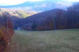 Kamera Ustroń Poniwiec Mała Czantoria Widok na górną stację