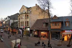 Kamera Zakopane  Krupówki  - widok na deptak