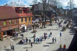 Kamera Krupówki Dolne - widok na deptak