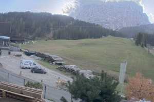 Piz Sella i Sassolungo  widok z hotelu Plan de Gralba