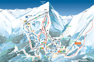 Mapa tras narciarskich ośrodka Bansko