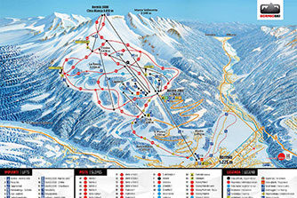 Mapa tras narciarskich ośrodka Bormio