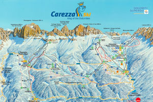 Mapa tras narciarskich ośrodka Carezza