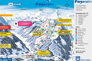 Mapa tras narciarskich ośrodka Forstau Fagerlam