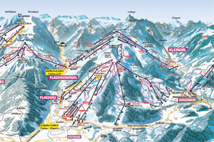 flachau mapa Flachau, Kraj Salzburski, Austria   informacje, opis, mapa tras  flachau mapa
