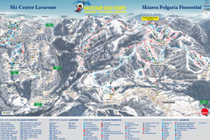Mapa tras narciarskich ośrodka Folgaria - Lavarone - Luserna Alpe Cimbra