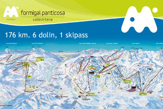 Mapa tras narciarskich ośrodka Formigal-Panticosa