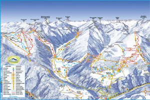 Mapa tras narciarskich ośrodka Gitschberg Jochtal