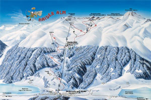 Mapa tras narciarskich ośrodka Malga S. Valentino / Haider Alm