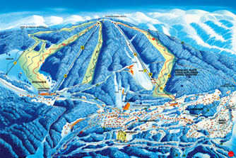 Mapa tras narciarskich ośrodka Harrachov