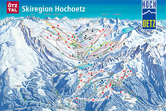 Mapa tras narciarskich ośrodka Oetz Hochoetz