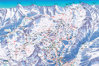 Mapa tras narciarskich ośrodka Ischgl