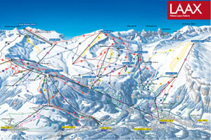 Mapa tras narciarskich ośrodka Laax