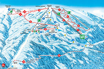 Mapa tras narciarskich ośrodka Martin Winter Park Martinky