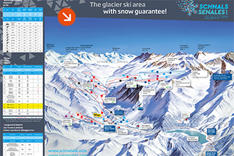 Mapa tras narciarskich ośrodka Val Senales / Schnalstal Maso Corto