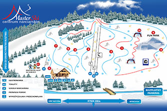 Mapa tras narciarskich ośrodka Tylicz Master Ski