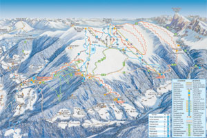 Mapa tras narciarskich ośrodka Brixen Plose