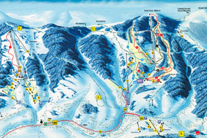 Mapa tras narciarskich ośrodka Rokytnice nad Jizerou