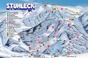 Mapa tras narciarskich ośrodka Semmering Stuhleck