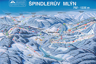 Mapa tras narciarskich ośrodka Szpindlerowy Młyn