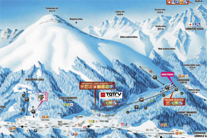 Mapa tras narciarskich ośrodka Starý Smokovec Jakubkova lúk
