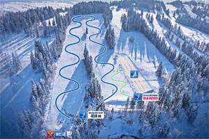 Mapa tras narciarskich ośrodka Poronin Suche-Ski u Jędrola