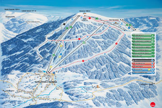 Mapa tras narciarskich ośrodka Szklarska Poręba Szrenica