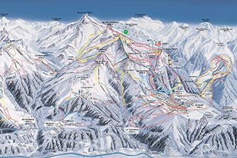 Mapa tras narciarskich ośrodka Verbier