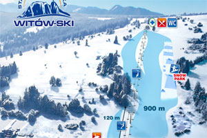 Mapa tras narciarskich ośrodka Witów k/Zakopanego Witów-Ski