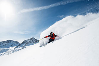Jazda na nartach wiosną po 5 lodowcach w Tyrolu
