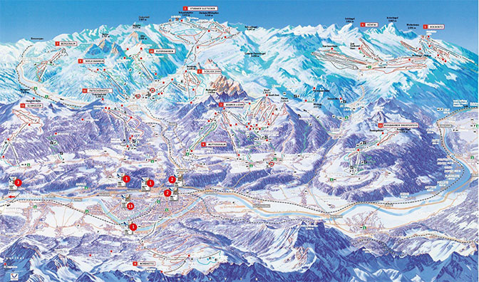 SKI plus CITY Pass - mapa