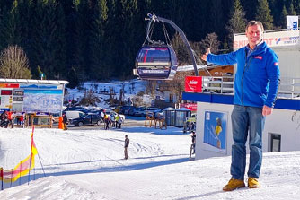 Nowoczesna gondola Hartkaiserbahn w SkiWelt Ellmau