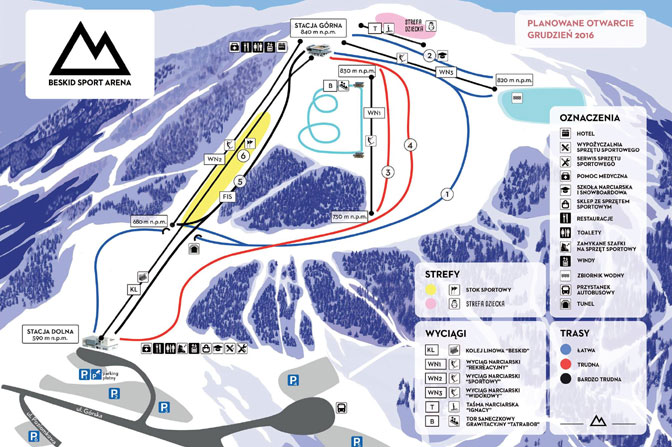 Mapa Beskid Sport Arena Mapa Beskid Sport Arena