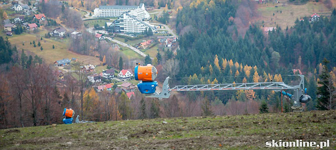 Budowa stacji narciarskiej Beskid Sport Arena w Szczyrku fot. J.Ciszak