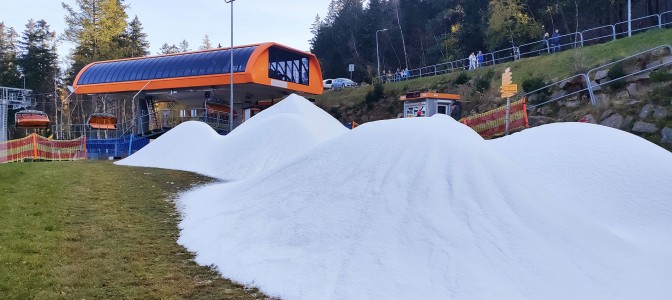 Na stokach w Karkonoszach pojawił się pierwszy śnieg