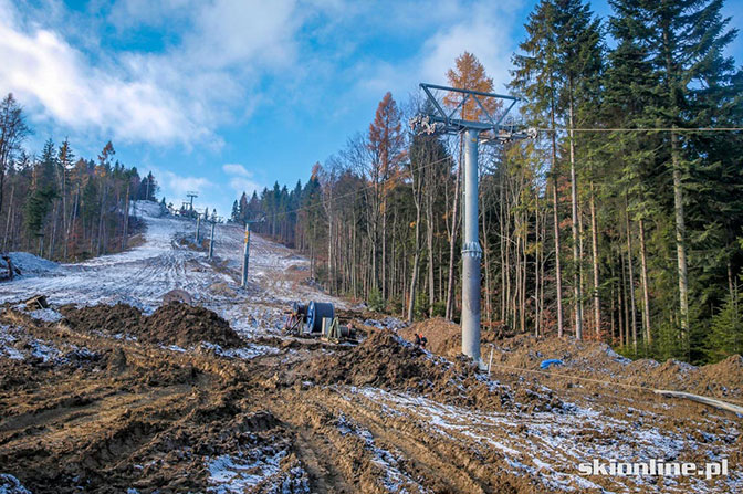 Nowa kolej i trasa zjazdowa w stacji Henryk-Ski