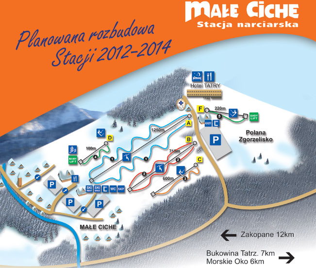 Małe Ciche - plan rozbudowy stacji Małe Ciche - plan rozbudowy stacji