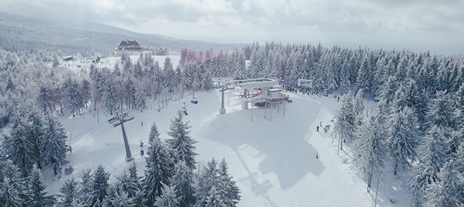 Po opadach śniegu warunki narciarskie w Zieleńcu są doskonałe