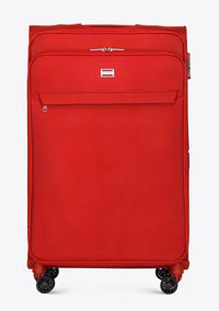 Duża walizka miękka jednokolorowa Wittchen